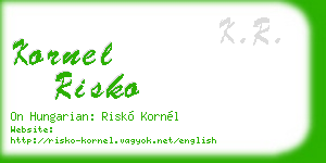 kornel risko business card