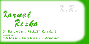 kornel risko business card